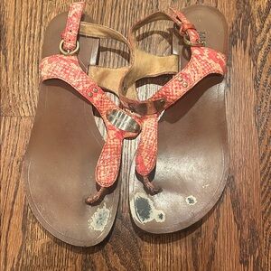 Michael Kors Snakeskin Women's pink Sandals 7.5